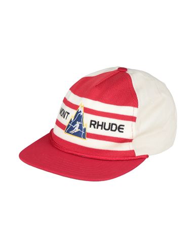 Rhude Man Hat Off White Size Onesize Cotton, Polyester In White
