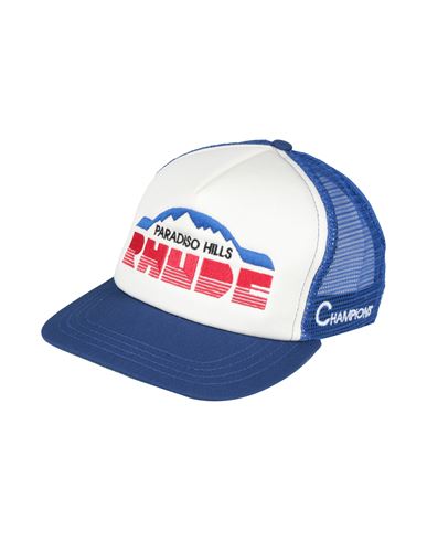 Rhude Man Hat Blue Size Onesize Polyester, Cotton In Blue