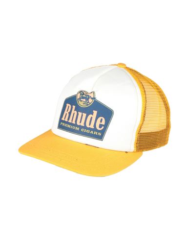Rhude Man Hat Mandarin Size Onesize Polyester, Cotton In Yellow
