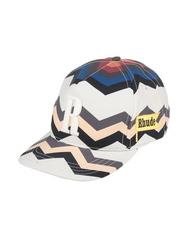 Rhude Man Hat Off White Size Onesize Polyester, Cotton In Multi
