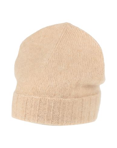 Laneus Woman Hat Beige Size Onesize Merino Wool In Brown