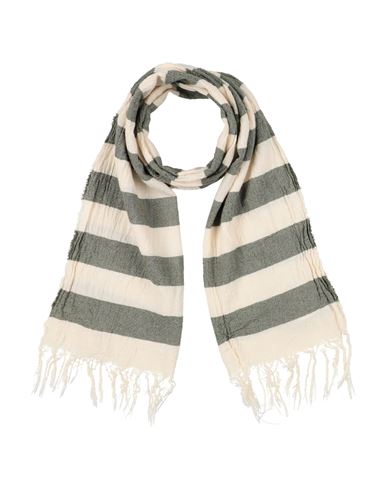 Dondup Man Scarf Military Green Size - Cotton In Green