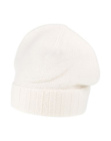 Laneus Woman Hat Cream Size Onesize Merino Wool In Neutral