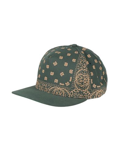 Rhude Man Hat Dark Green Size Onesize Cotton, Polyester In Green
