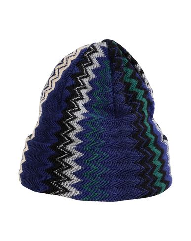 Missoni Man Hat Blue Size Onesize Wool, Acrylic In Multi