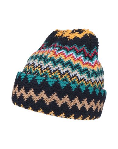 Missoni Man Hat Midnight Blue Size Onesize Wool In Brown