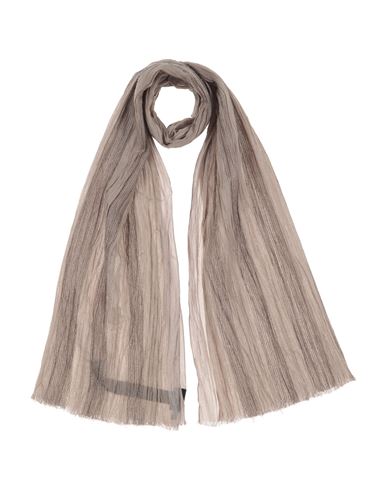 Giorgio Armani Woman Scarf Khaki Size - Viscose, Silk, Wool, Polyamide In Gray