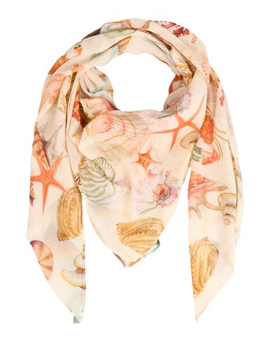 Shirtaporter Woman Scarf Ivory Size - Cotton, Silk In White