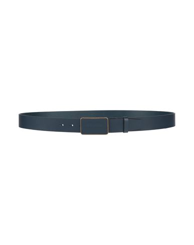 Dolce & Gabbana Man Belt Navy Size 43.5 Calfskin In Blue