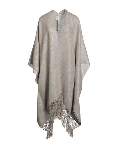 Brunello Cucinelli Woman Overcoat & Trench Coat Beige Size Onesize Linen, Polyester, Metallic Fiber, In Brown