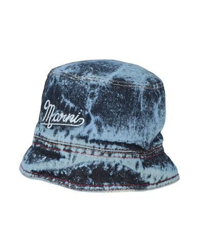 Marni Woman Hat Blue Size M Cotton In Blue