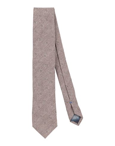 Hackett Man Ties & Bow Ties Taupe Size - Cotton, Silk, Virgin Wool In Gray