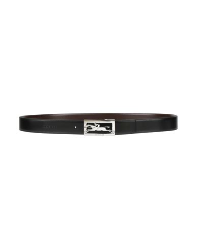 Longchamp Man Belt Black Size Onesize Cowhide In Black