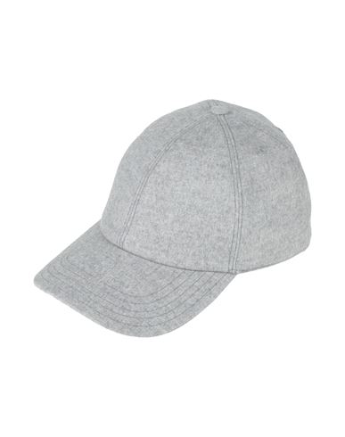 Agnona Man Hat Light Grey Size L Silk, Cashmere In Gray