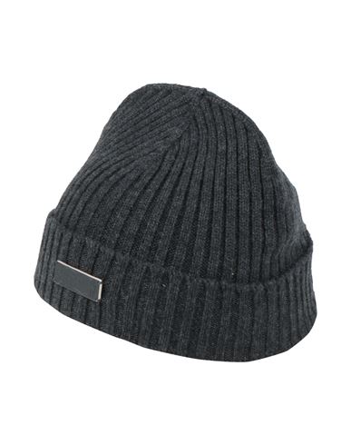Agnona Man Hat Charcoal Size Onesize Cashmere In Black