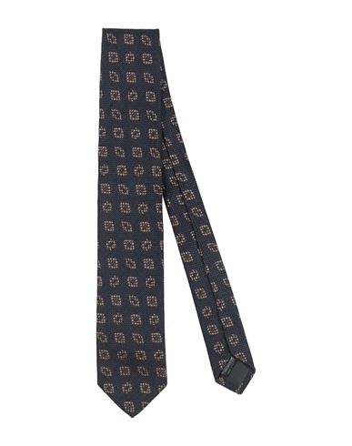 Paoloni Man Ties & Bow Ties Midnight Blue Size - Cotton, Wool, Silk In Blue