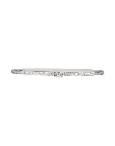 Valentino Garavani Woman Belt Light Grey Size 32 Leather In Gray