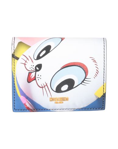 Moschino Couture Woman Wallet Sky Blue Size - Leather In Blue