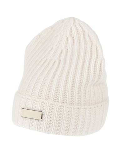Agnona Woman Hat Cream Size Onesize Cashmere, Calfskin In White