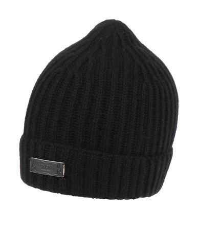 Agnona Woman Hat Black Size Onesize Cashmere, Calfskin In Black