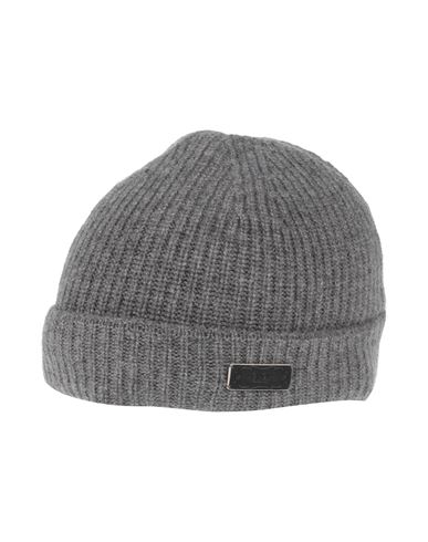Agnona Woman Hat Grey Size Onesize Cashmere, Calfskin In Gray