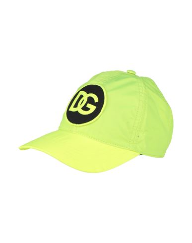 Dolce & Gabbana Man Hat Lime Green Size 7 ¼ Polyester In Green