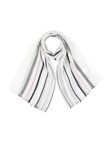 Weekend Max Mara Woman Scarf Off White Size - Linen, Cotton In Multi