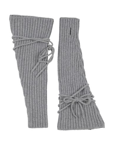 Marina Rinaldi Woman Gloves Grey Size Onesize Wool, Polyamide In Gray