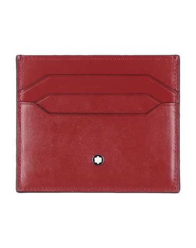 Montblanc Man Cardholder Brick Size - Leather In Red