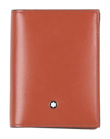 Montblanc Man Cardholder Rust Size - Leather In Red