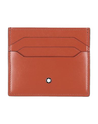 Montblanc Man Cardholder Rust Size - Leather In Red