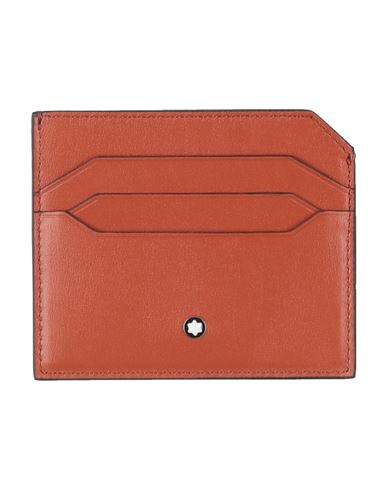 Montblanc Man Cardholder Rust Size - Leather In Red