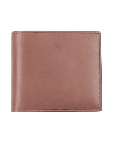 Thom Browne Man Wallet Chocolate Brown Size - Calfskin In Brown