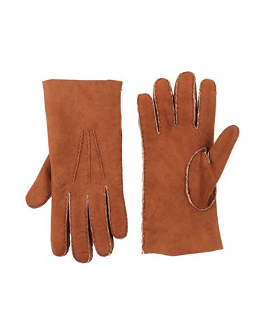 Eleventy Platinum Man Gloves Tan Size Xl Shearling In Brown