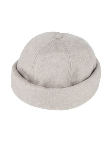 Agnona Man Hat Light Grey Size M Cashmere In Gray