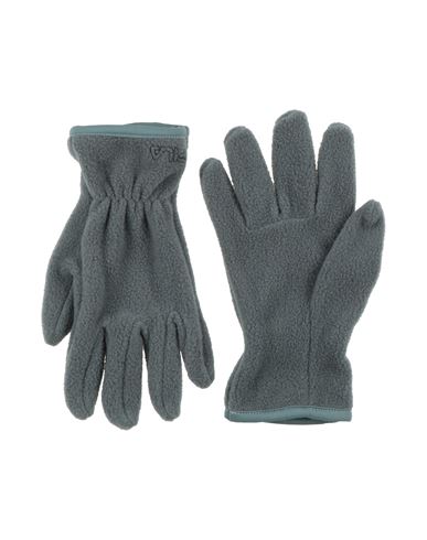 Fila Man Gloves Sage Green Size L Polyester In Gray
