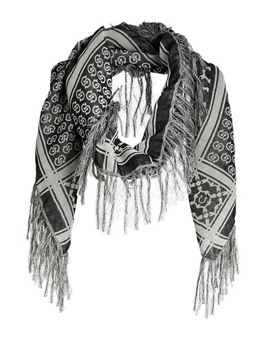Ferragamo Woman Scarf Grey Size - Cotton, Cashmere In Black