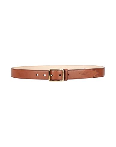 The Bridge Man Belt Tan Size 43 Leather In Brown