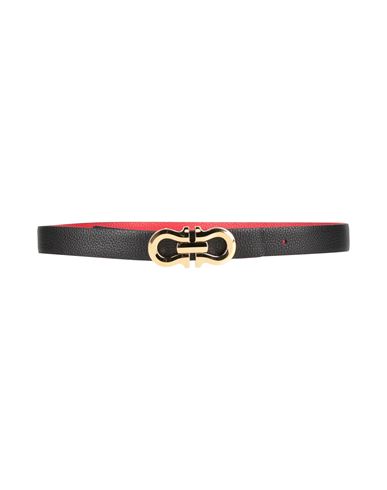 Ferragamo Woman Belt Black Size 30 Calfskin