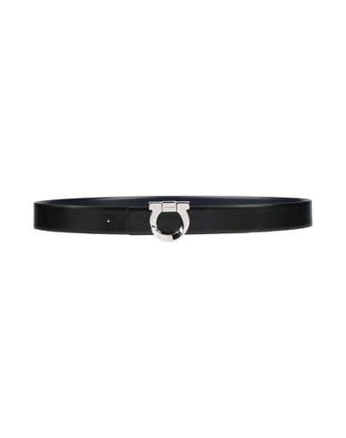 Ferragamo Man Belt Black Size 39.5 Leather In Black