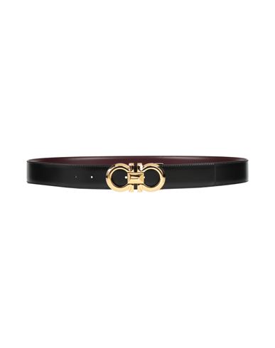 Ferragamo Man Belt Black Size 43.5 Leather In Black