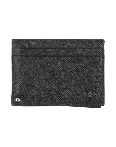 Ferragamo Man Cardholder Black Size - Leather In Black