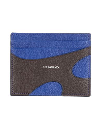 Ferragamo Man Cardholder Bright Blue Size - Calfskin In Blue