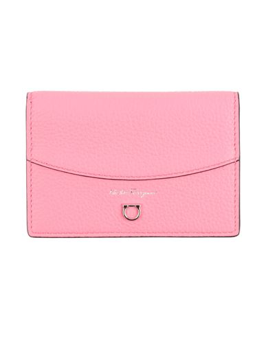 Ferragamo Woman Cardholder Pink Size - Calfskin In Brown