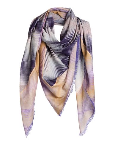 Missoni Woman Scarf Purple Size - Cotton, Silk In Purple