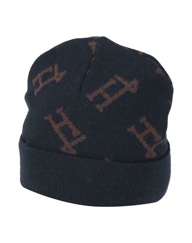 Herno Man Hat Midnight Blue Size Onesize Wool In Blue