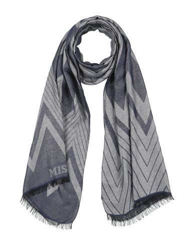 Missoni Woman Scarf Blue Size - Viscose, Modal, Polyester, Polyamide In Gray