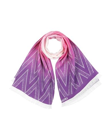 Missoni Woman Scarf Fuchsia Size - Wool In Purple
