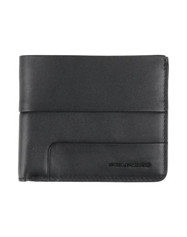 Piquadro Man Wallet Black Size - Cow Leather In Black