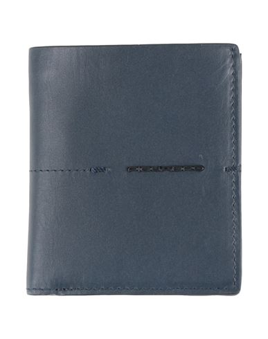 Piquadro Man Wallet Navy Size - Cow Leather In Blue
